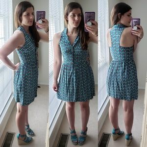 Teal dress / tree dress / teaching dress